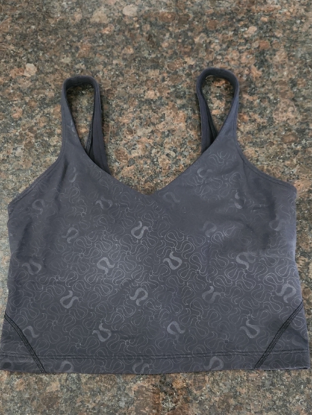 lululemon athletica Charcoal Seamless Scoop Bralette